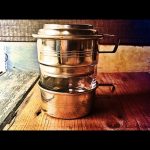 Durobor type nickel plated single serve drip pot 1950