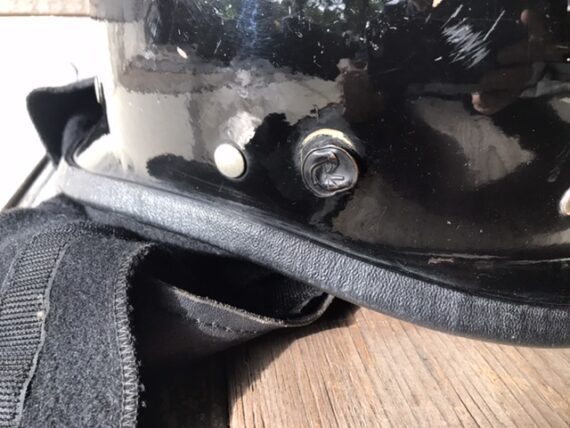 Fire fighter fiberglass black helmet 1980 Germany - Image 8