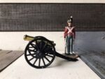 Michael Falk co cast iron brass canon soldier 1970 USA - Image 2