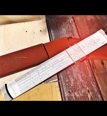 Graphoplex 690 Neperlog slide rule container 1960 France