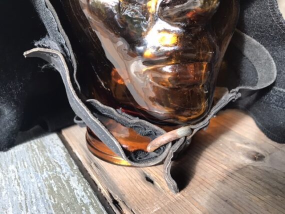 Fire fighter fiberglass black helmet 1980 Germany - Image 3