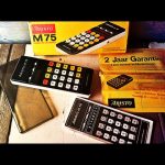 Aristo M75 red LED calculator box papers 1970 Germany