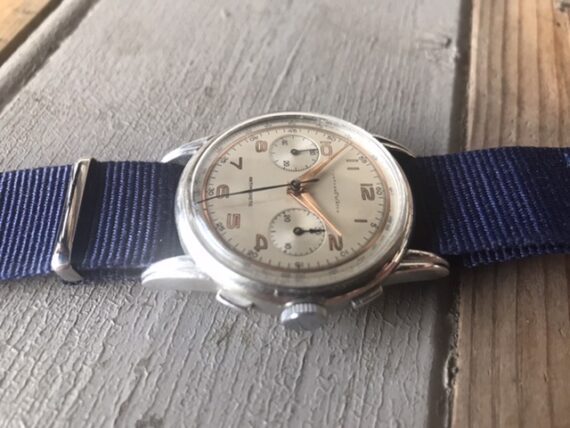 Montagne Watch Chronograph Suisse XL handwind 1950 Switzerland - Image 4