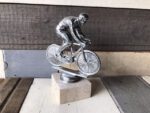 Metal trophy speed cycle bike rider statue 1980 Holland - Image 4