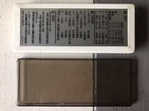 Aristo M75 red LED calculator box papers 1970 Germany - Image 2