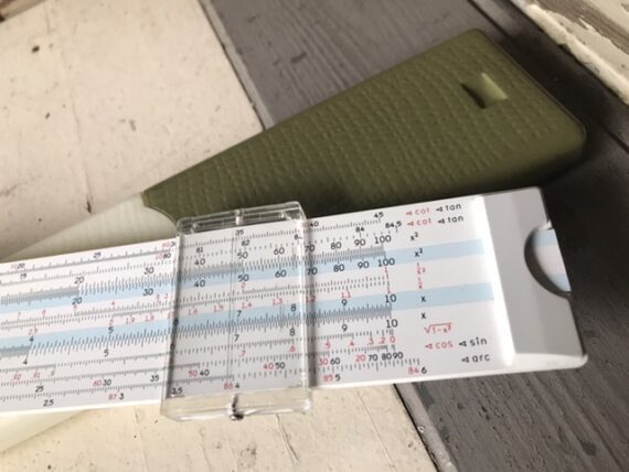 Teknor 1081 Gymnasium 22 scales duplex slide rule case Japan 1970 Sweden - Image 2