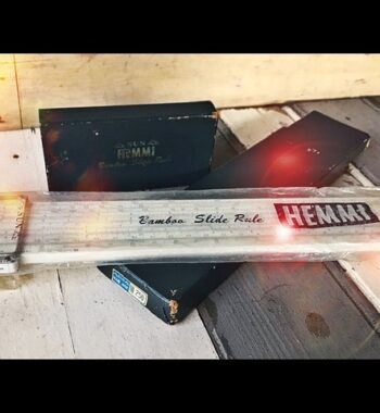 Sun Hemmi 256 radio Slide rule case Japan 1960