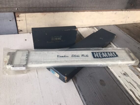 Sun Hemmi 256 radio Slide rule case Japan 1960 communication