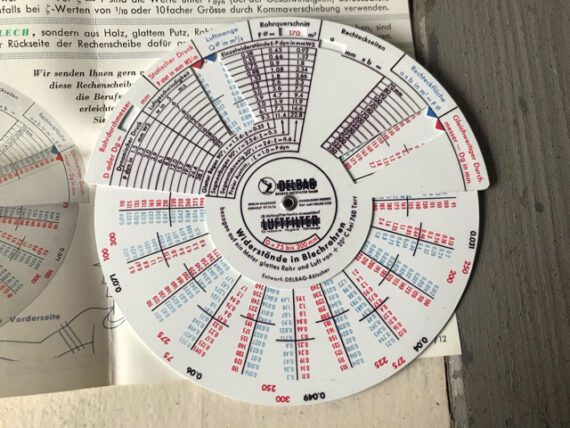 Faber Castell 8/12 DELBAG circular slide rule full set 1960 Germany - Image 5