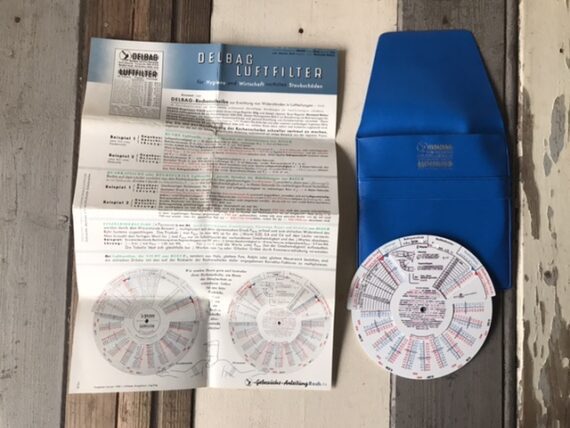 Faber Castell 8/12 DELBAG circular slide rule full set 1960 Germany - Image 3