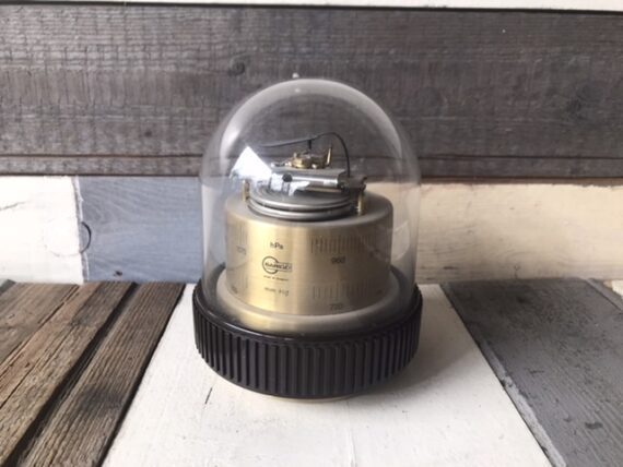 Barigo design brass barometer under dome 1980 Germany - Image 2
