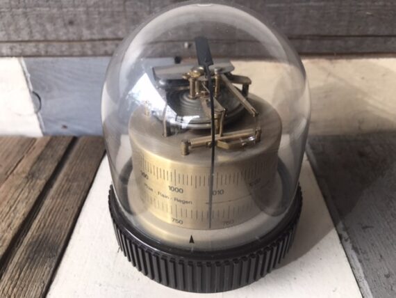 Barigo design brass barometer under dome 1980 Germany