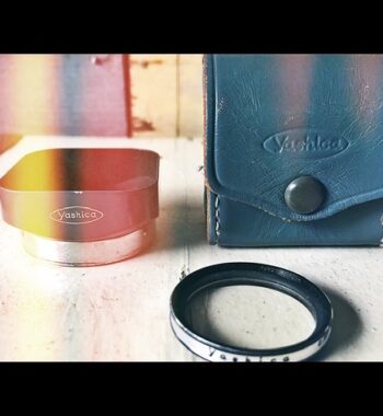 Yashica-mat lens hood UV filter case for TLR Camera 1950 Japan
