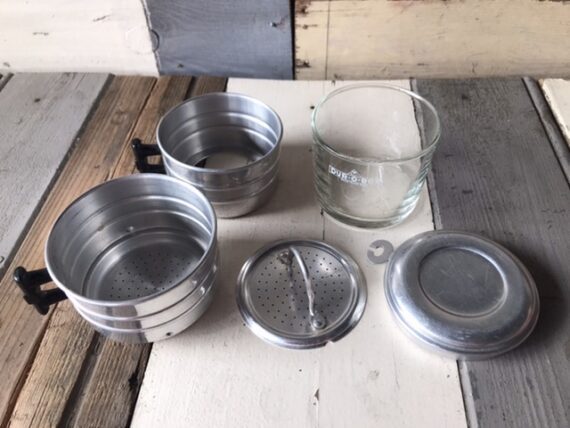 Durobor single serve aluminum drip pot AS 1980 Belgium - Image 3