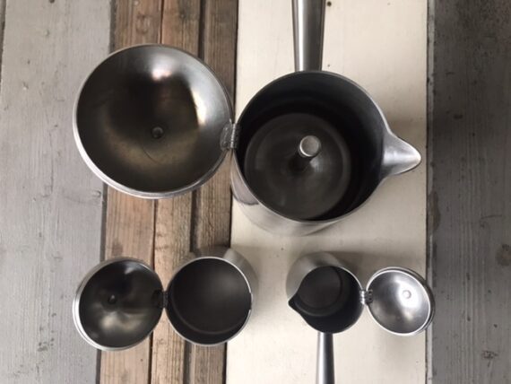 Lavazza Carmencita set moka pot stainless steel 4 cup Italy 1990 - Image 6