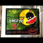 Picaninny Freeze enameled advertising sign 1987 Rooney USA