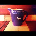 White horse whisky water jar blue Wade 1970 England
