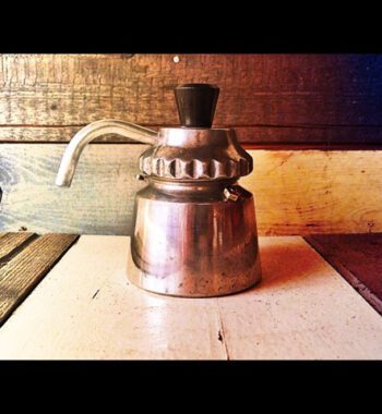 Robust aluminum moka pot stove top coffee maker 2 cup 1960 Hungary