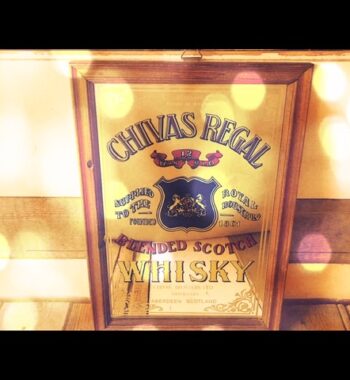 Chivas Regal small bar mirror display 1970 Scotland