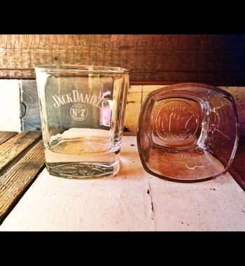 2 Whisky glasses for Jack Daniels no7 1990 USA