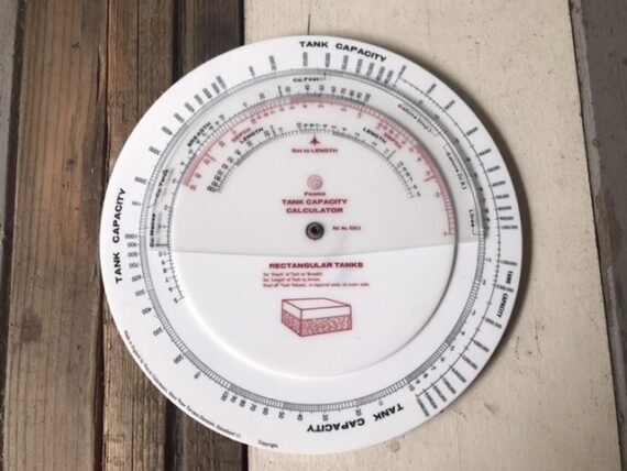 Fearns Tank capacity Calculator full set circular slide rule 1960 England - Image 3