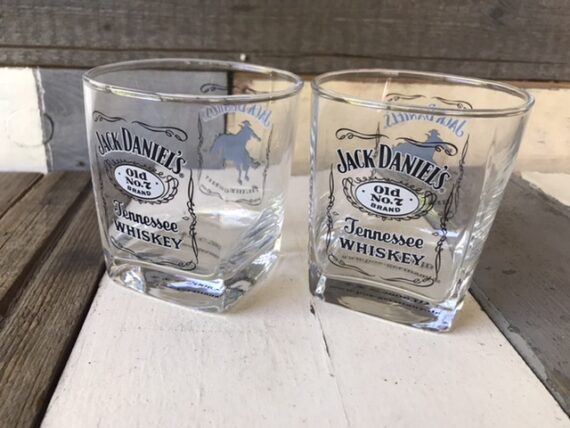 2 Whisky glasses for Jack Daniels no7 2000 Germany - Image 4