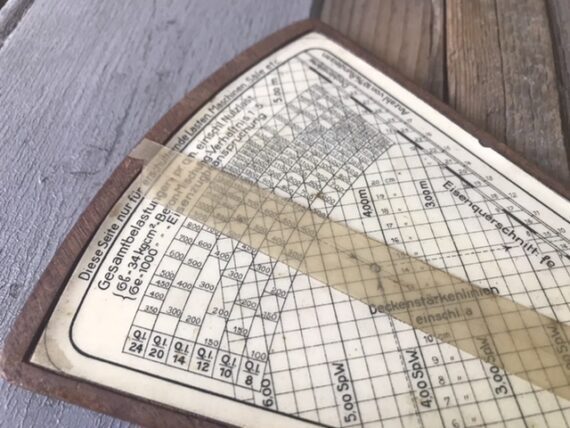 Early Michaelis concrete Eisenbeton slide rule 1910 Germany - Image 5