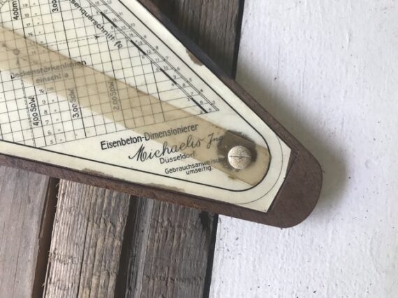 Early Michaelis concrete Eisenbeton slide rule 1910 Germany
