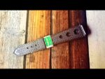 Eulux Aqua Sport NOS 18mm straight silver grey rubber strap 1970 Germany