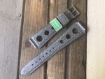Eulux Aqua Sport NOS 18mm straight silver grey rubber strap 1970 Germany