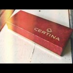 Certina red mens dress watch box 1960 Switzerland