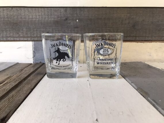 2 Whisky glasses for Jack Daniels no7 2000 Germany