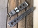Eulux Aqua Sport NOS 18mm straight silver grey rubber strap 1970 Germany - Image 4