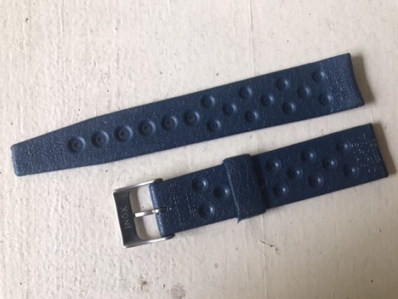 Tropic Star 18mm straight blue rubber straps 1960 Switzerland - Image 5