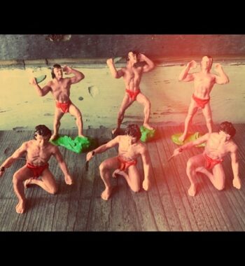 group of 6x Tarzan plastic figures DDR 80mm 1960 Germany