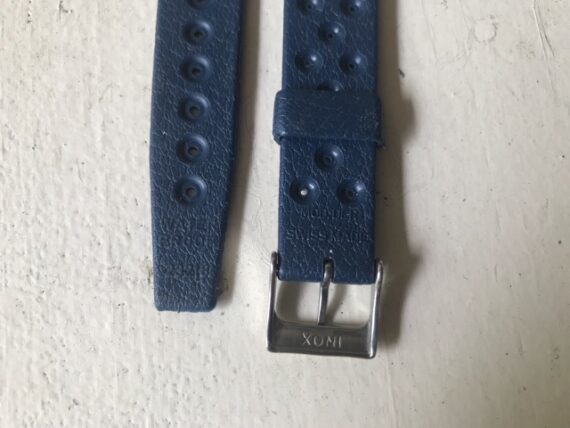 Tropic Star 18mm straight blue rubber straps 1960 Switzerland - Image 3