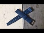 Tropic Star 18mm straight blue rubber straps 1960 Switzerland