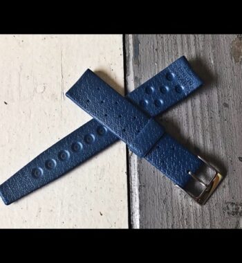 Tropic Star 18mm straight blue rubber straps 1960 Switzerland