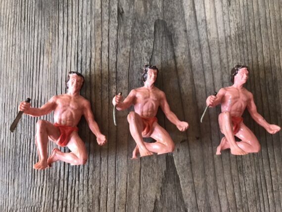 group of 6x Tarzan plastic figures DDR 80mm 1960 Germany - Image 6