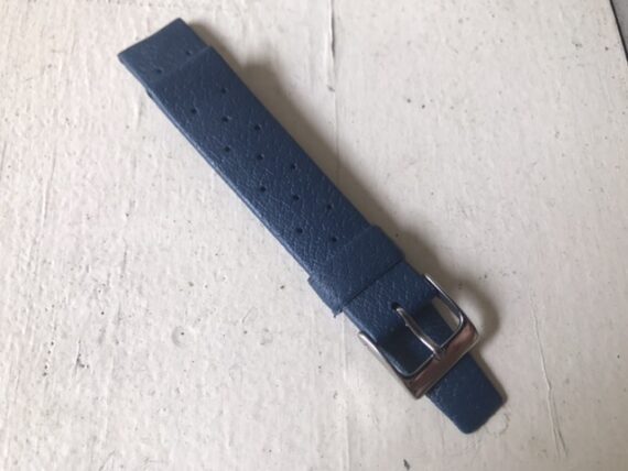Tropic Star 18mm straight blue rubber straps 1960 Switzerland - Image 2