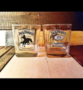 2 Whisky glasses for Jack Daniels no7 2000 Germany