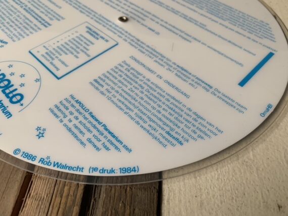 Alro Walrecht Planisphere Astronimical circular slide rule 1986 Holland - Image 6