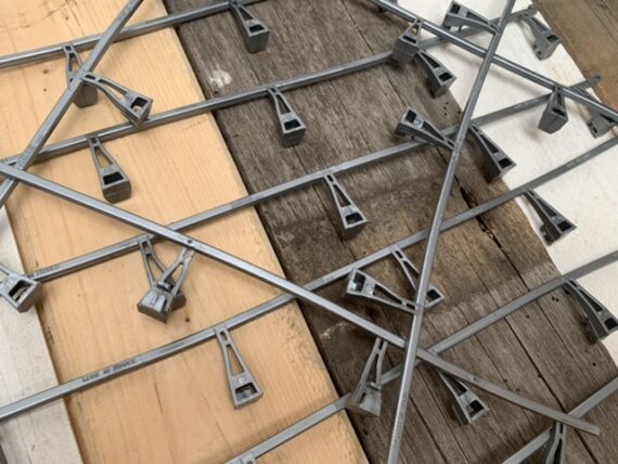 Scalextric Tri-ang track piece 1:32 10x crash barrier slot car 1970 France - Image 6