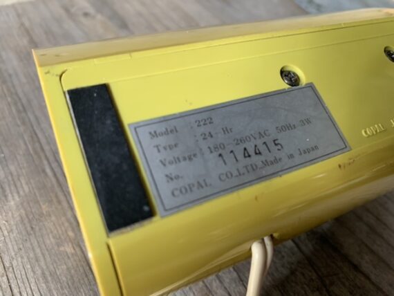 Copal 222 green flip alarm clock 24 hour 1970 Japan