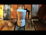 Nova Express IRMEL white moka pot 4 cup Italy 1970
