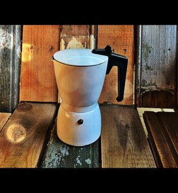 Nova Express IRMEL white moka pot 4 cup Italy 1970