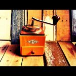 KYM 9401 square 2 tone brown Coffee grinder Germany 1950