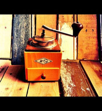 KYM 9401 square 2 tone brown Coffee grinder Germany 1950