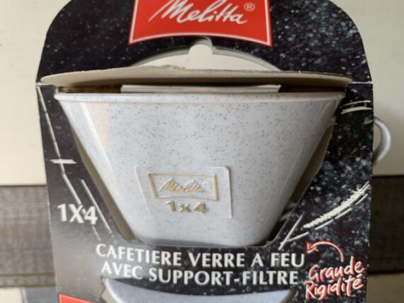 Melitta 1x4 filter holder with glass coffee pot in box 1980 Germany - Image 3
