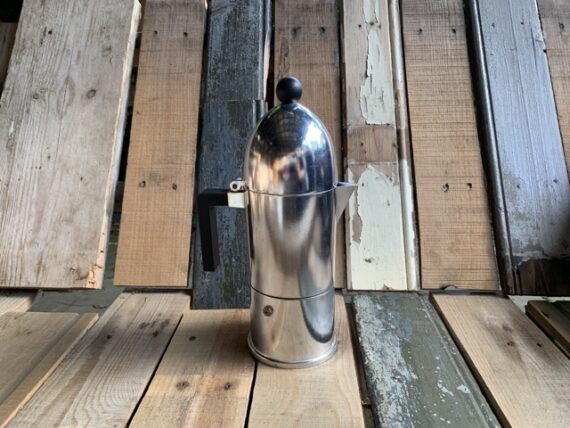 Alessi La Cupola aluminum Moka pot 6 cup Italy 1990